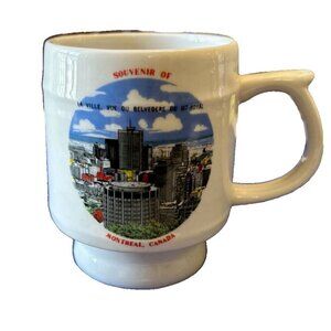 Vintage Montreal Quebec Canada Coffee Mug Souvenir Cup 70s